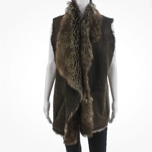 Vince Dark Brown Toscana Lamb Fur Vest